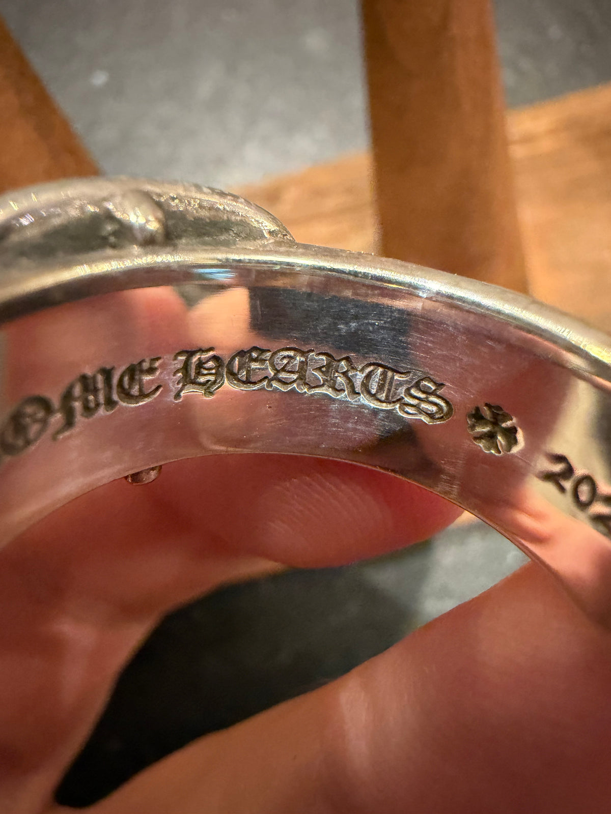 Chrome Hearts Large Gunslinger Belt Ring Silver - Size 12