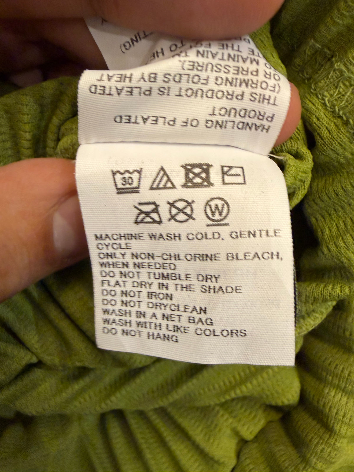 Issey Miyake Pleated Hoodie -
Green