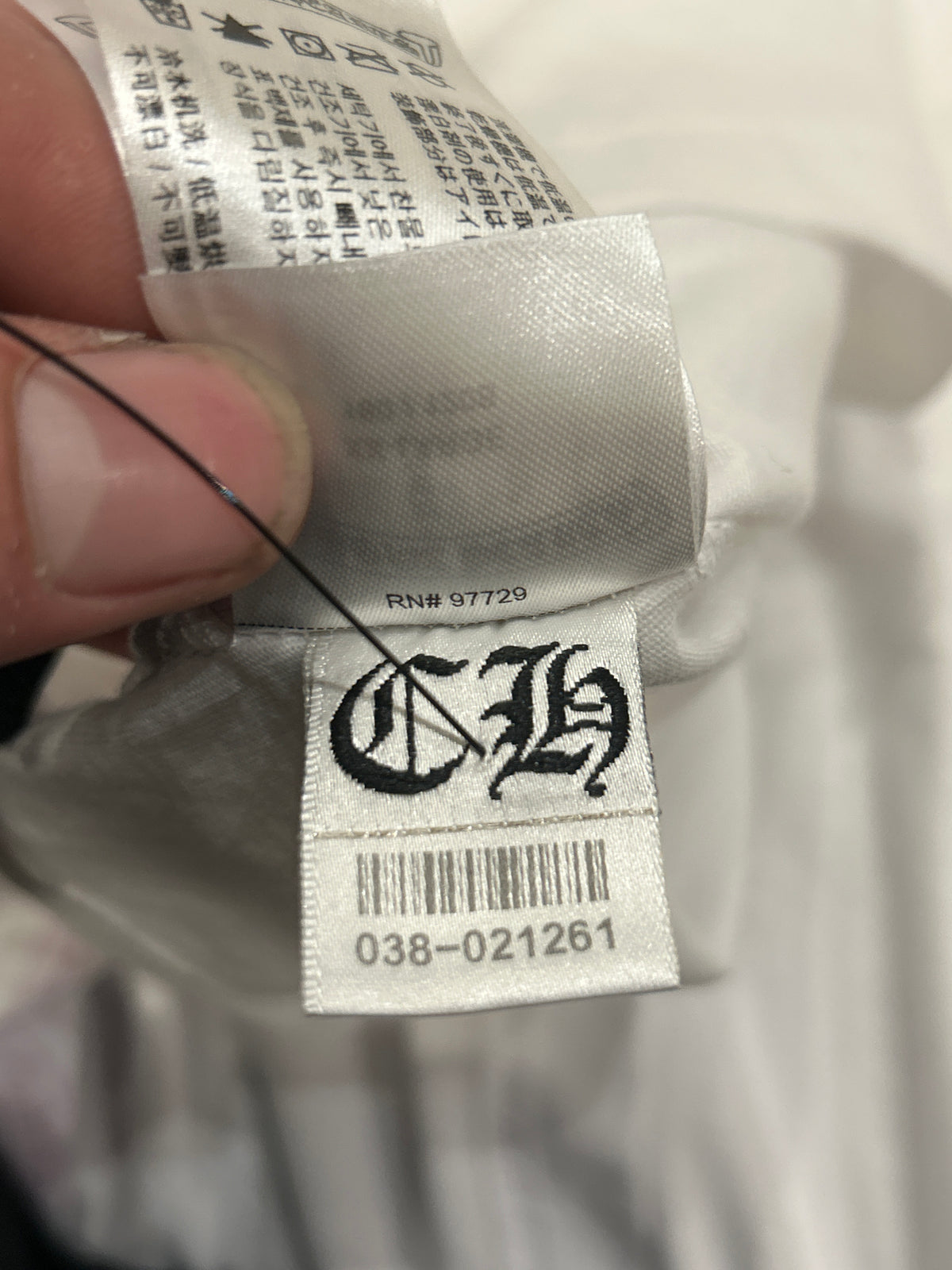 Chrome Hearts Neck Logo Pocket LS Tee - White/Purple