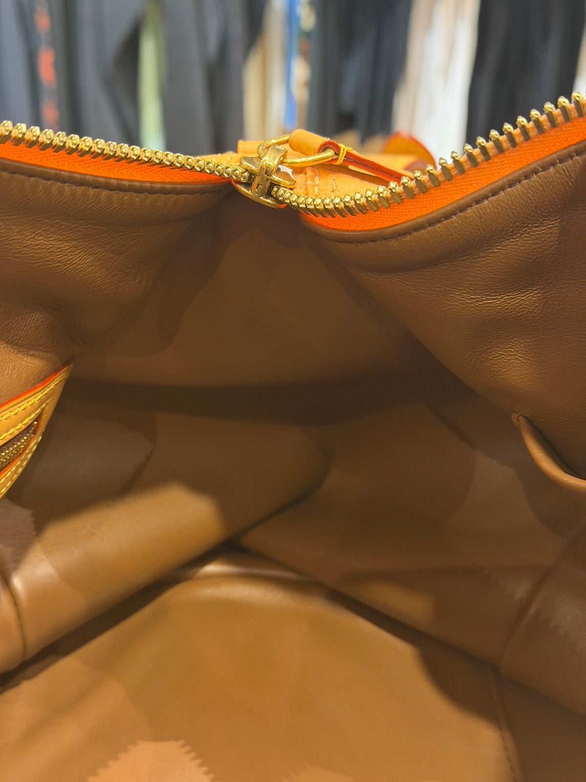 Louis Vuitton P9 Speedy 40 Peach Duffle Bag