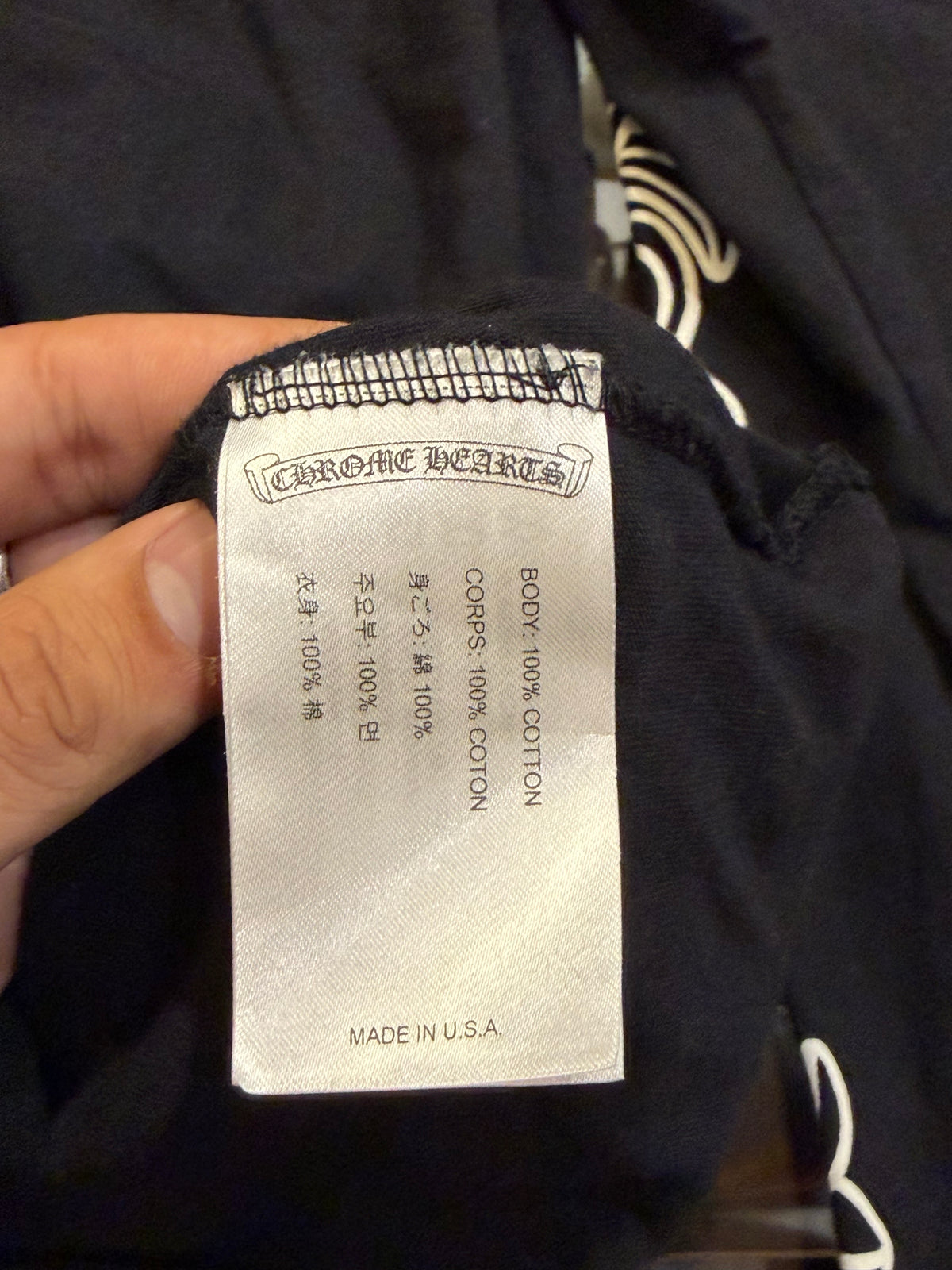 Chrome Hearts ‘Fuck You’ Horseshoe Pocket LS - Black