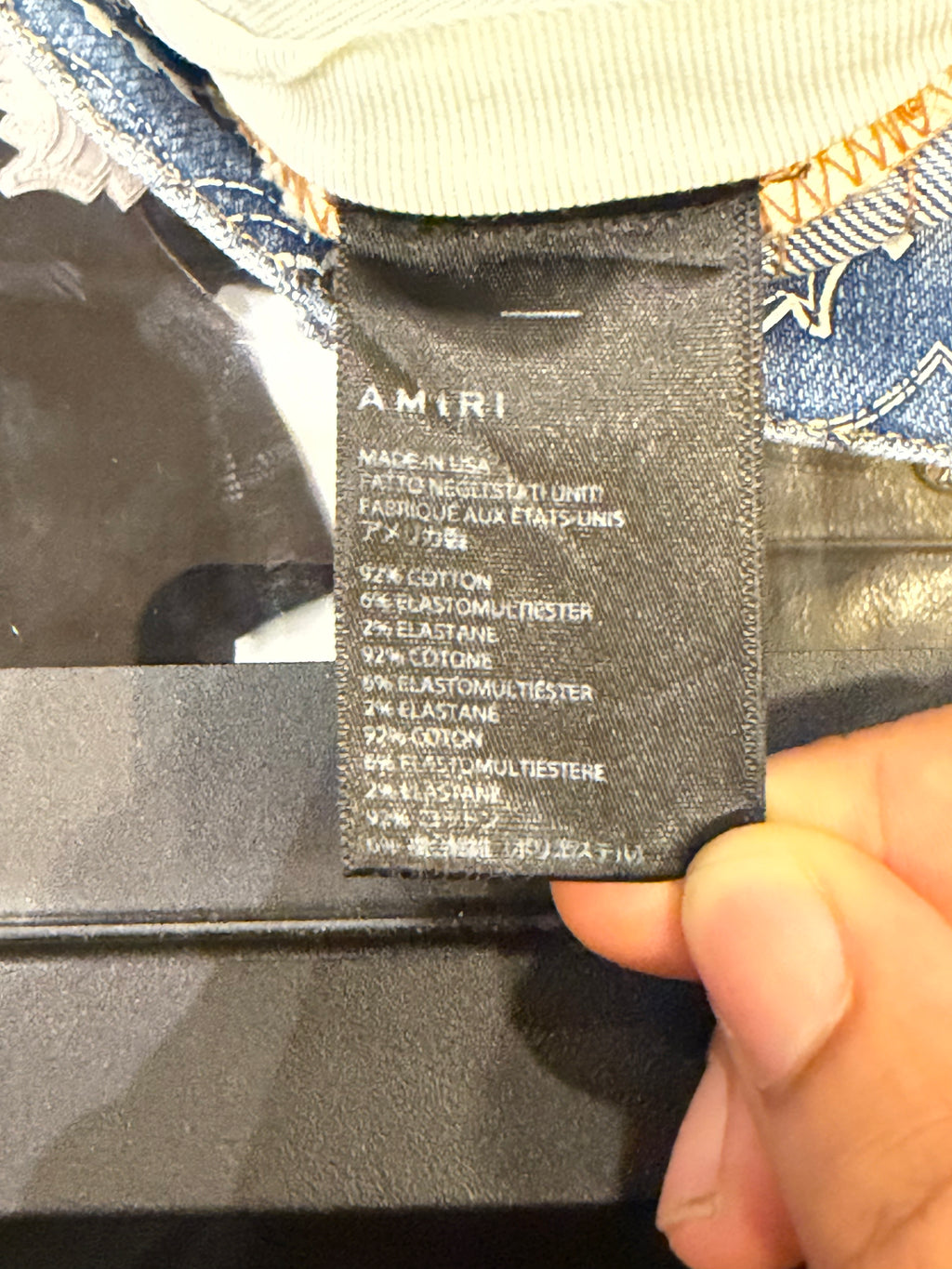 Amiri Flocked Paisley Bandana Jeans