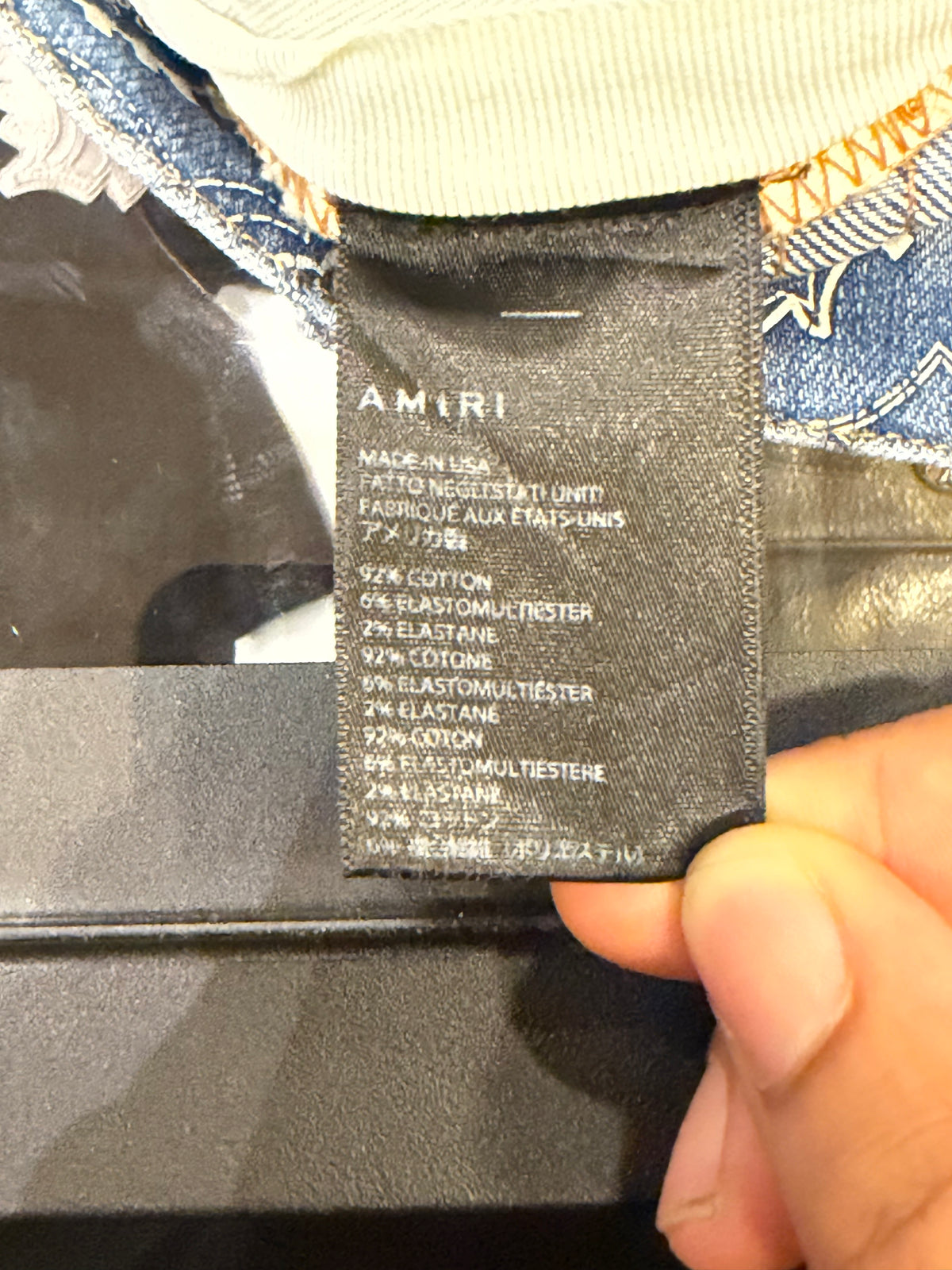 Amiri Flocked Paisley Bandana Jeans