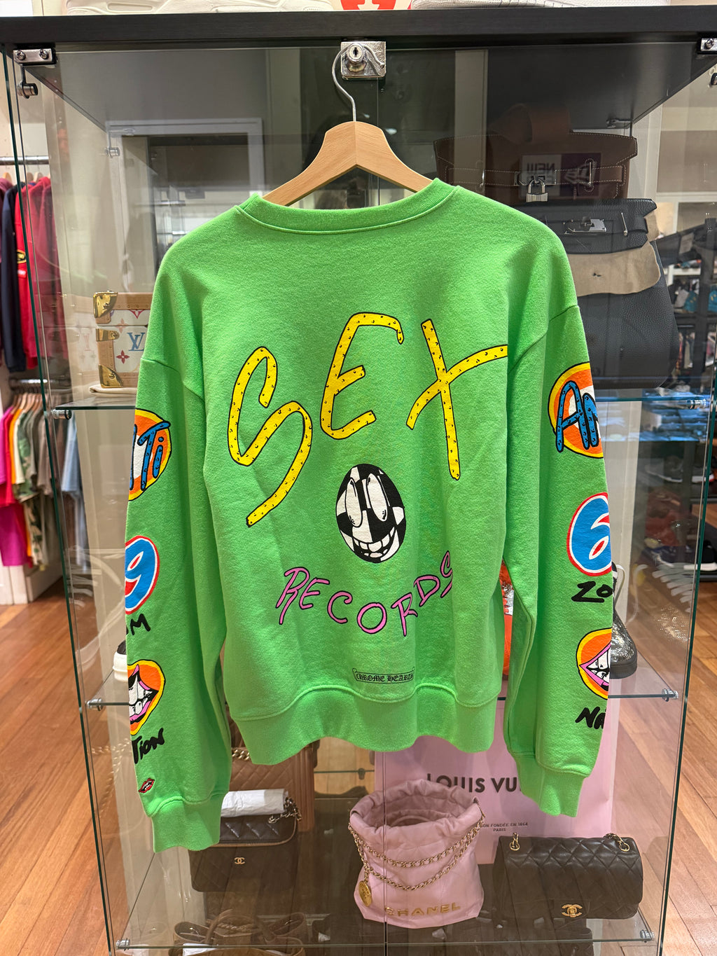 Chrome Hearts Matty Boy Sex Record Crewneck - Green