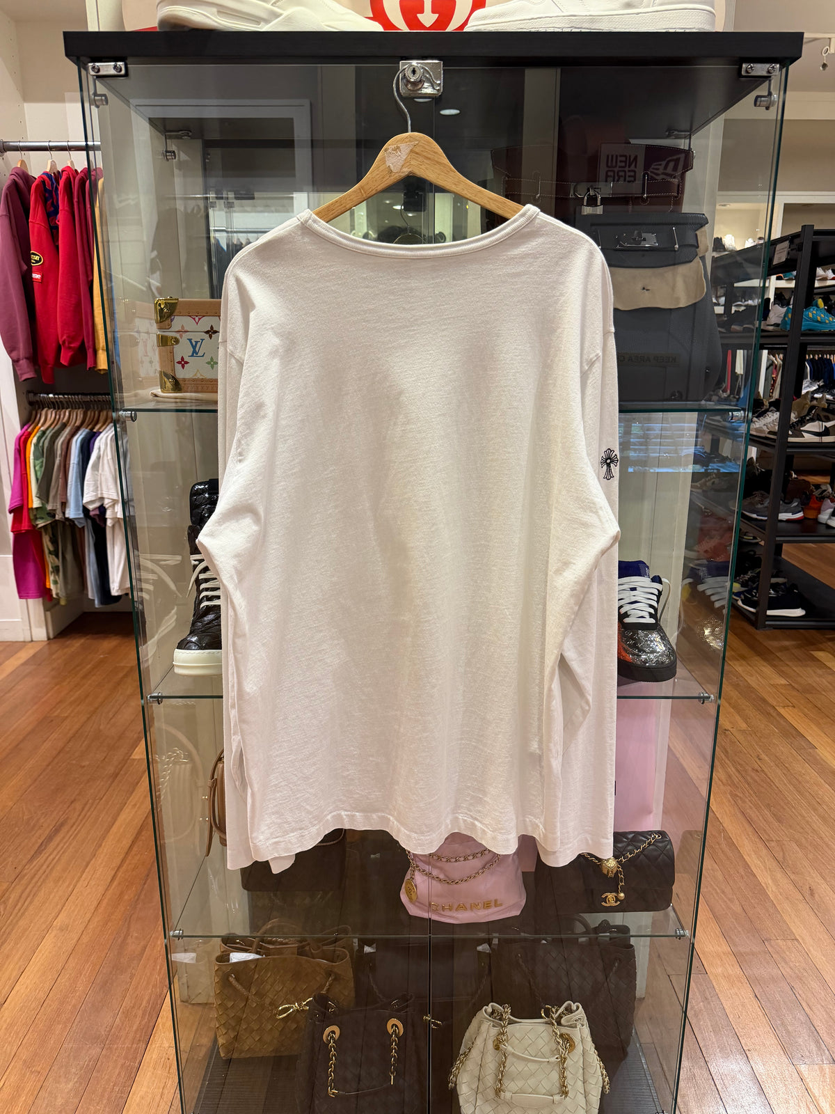 Chrome Hearts Y Not Embroidered LS Shirt - White