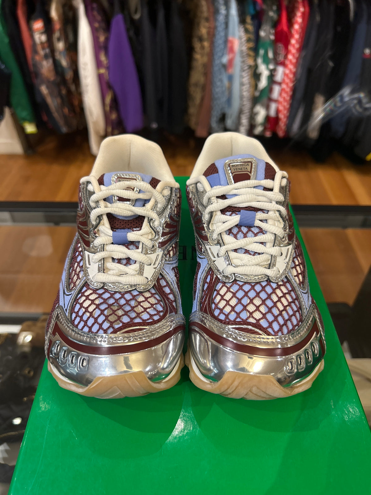 Bottega Veneta Orbit Sneaker - Blue/Burgundy