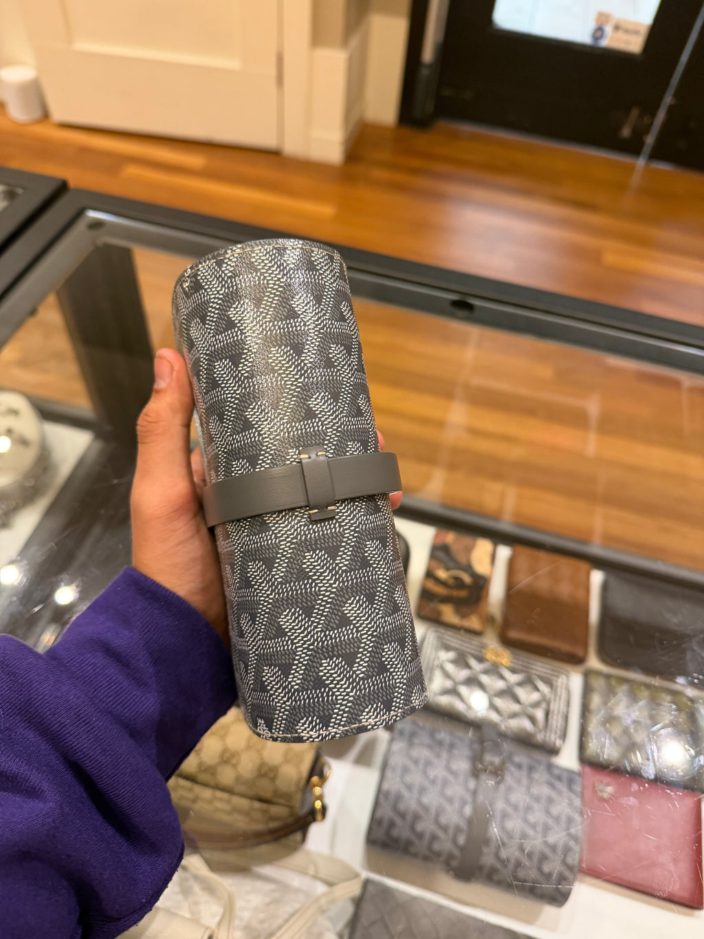 Goyard Montre De Voyage Grey Double Watch Case
