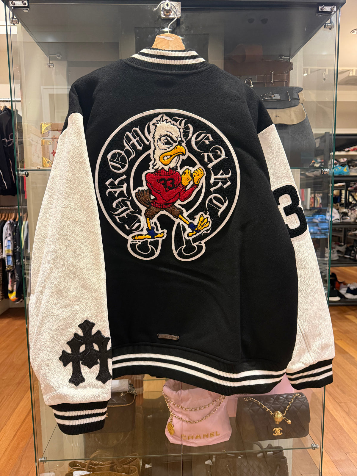 Chrome Hearts Cashmere & Leather ‘Chicken’ Varsity Jacket
