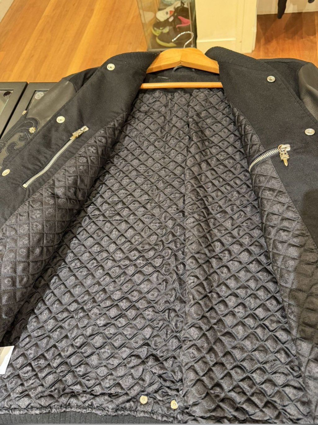 Chrome Hearts Varsity Jacket Cashmere Cross Patch
