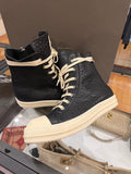 Rick Owens Ramone High Top - Pebbled Lambskin Black