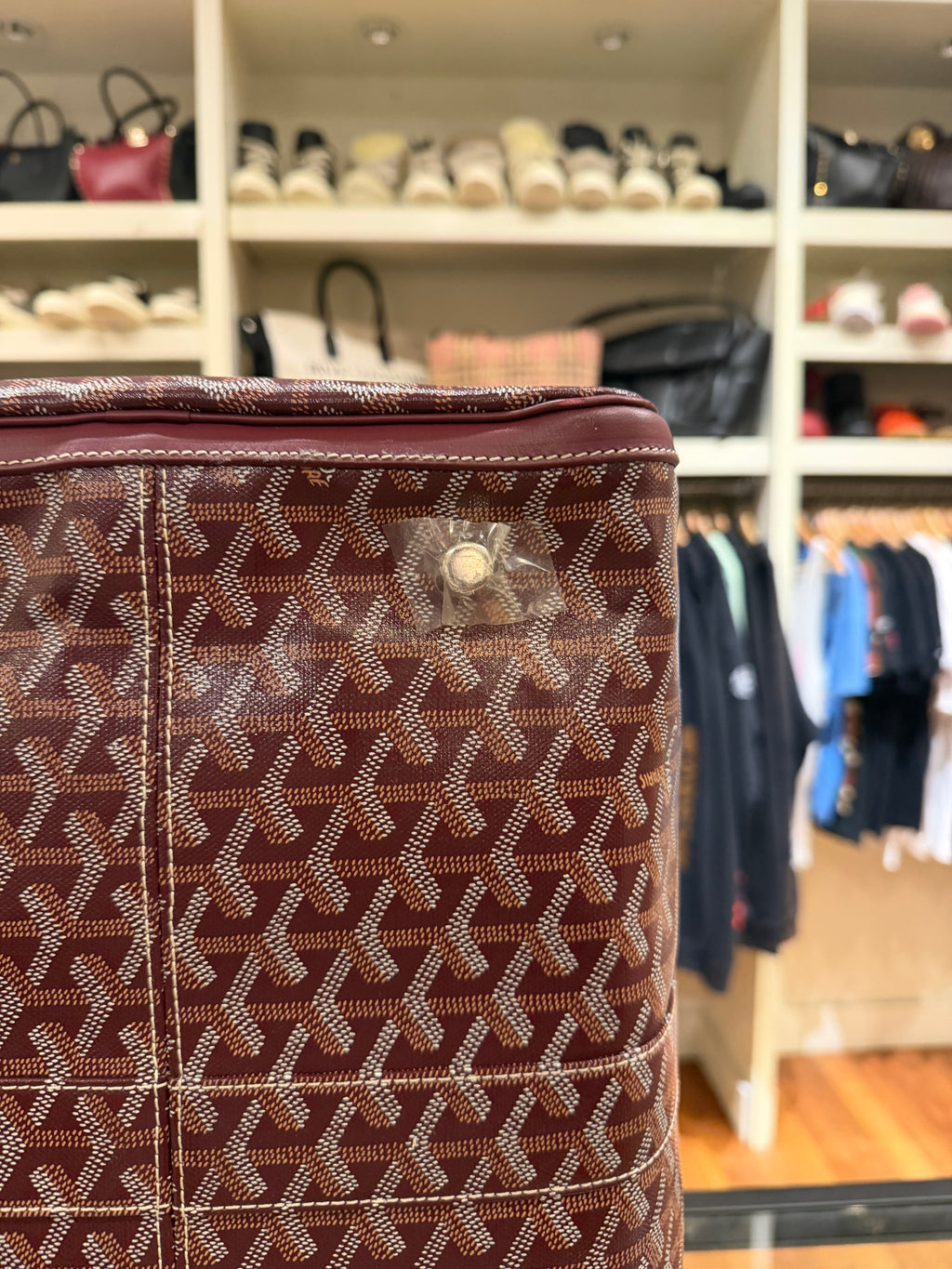 Goyard Croisiere 45 Crossbody Burgundy Duffle Bag
