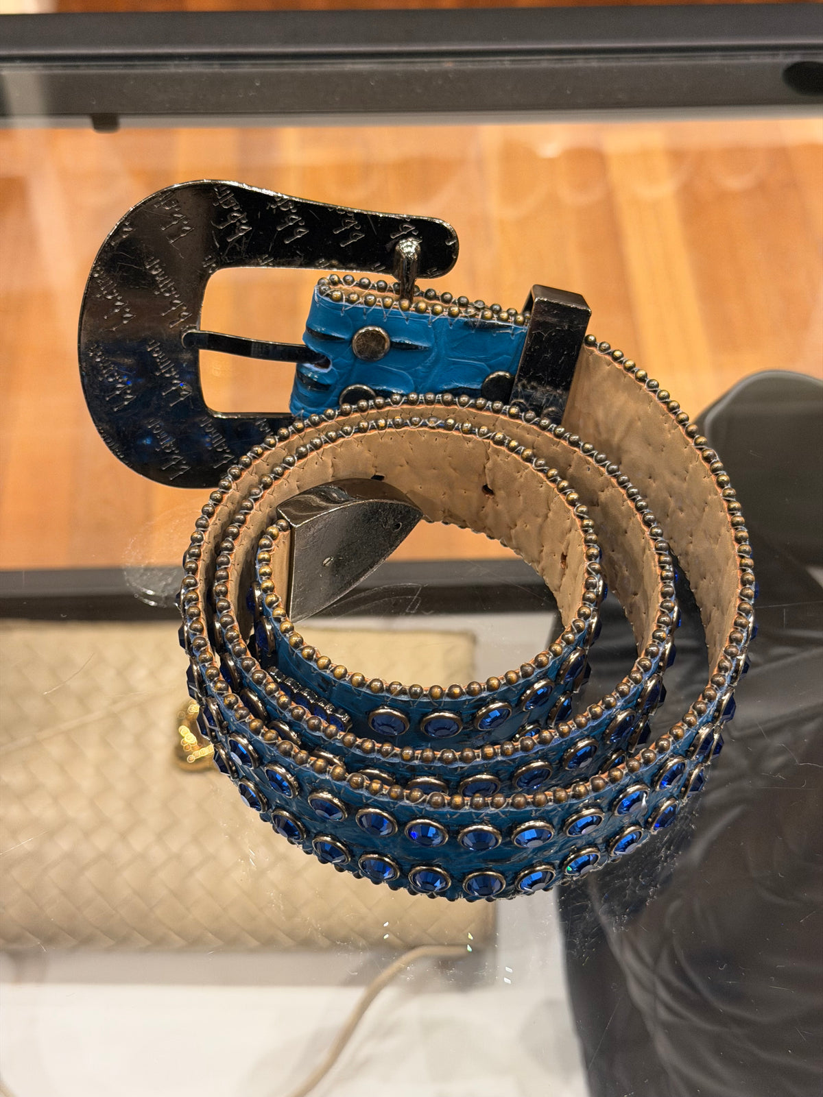 BB Simmons Crystal Belt - Blue