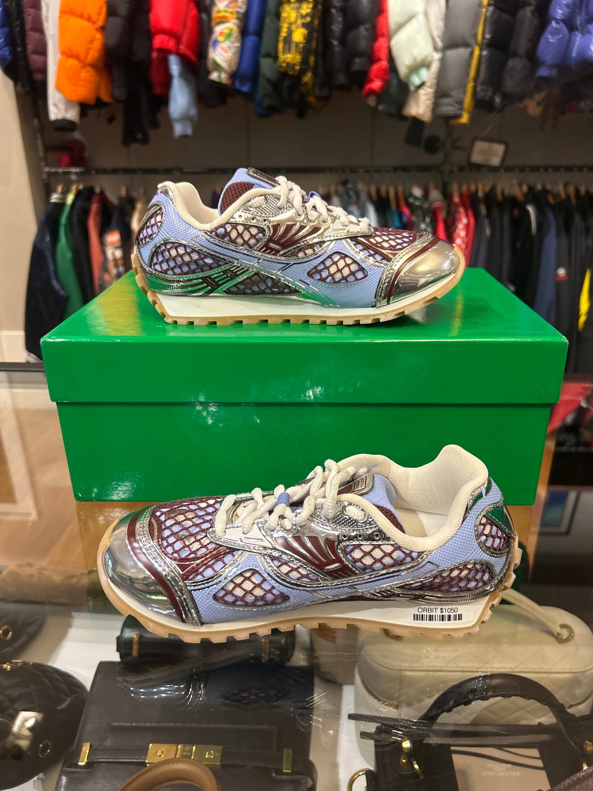 Bottega Veneta Orbit Sneaker - Blue/Burgundy