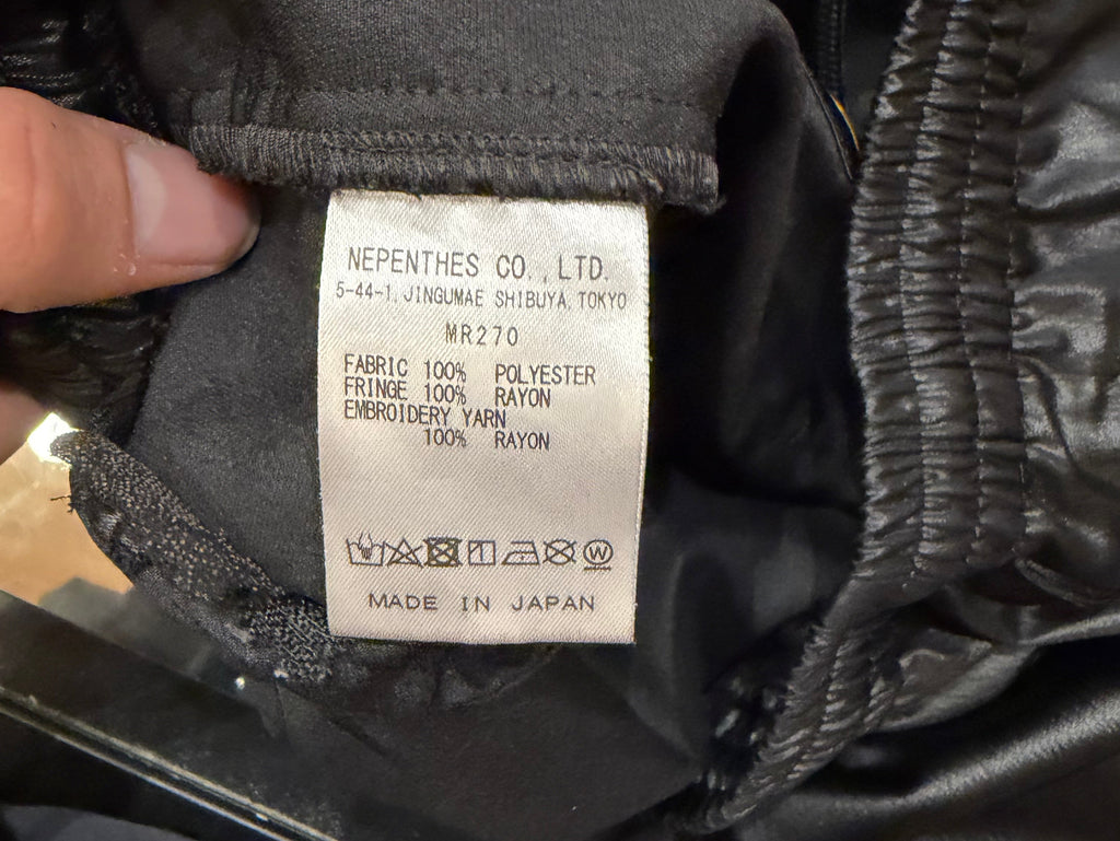 Needles Satin Pleather Track Pants - Black