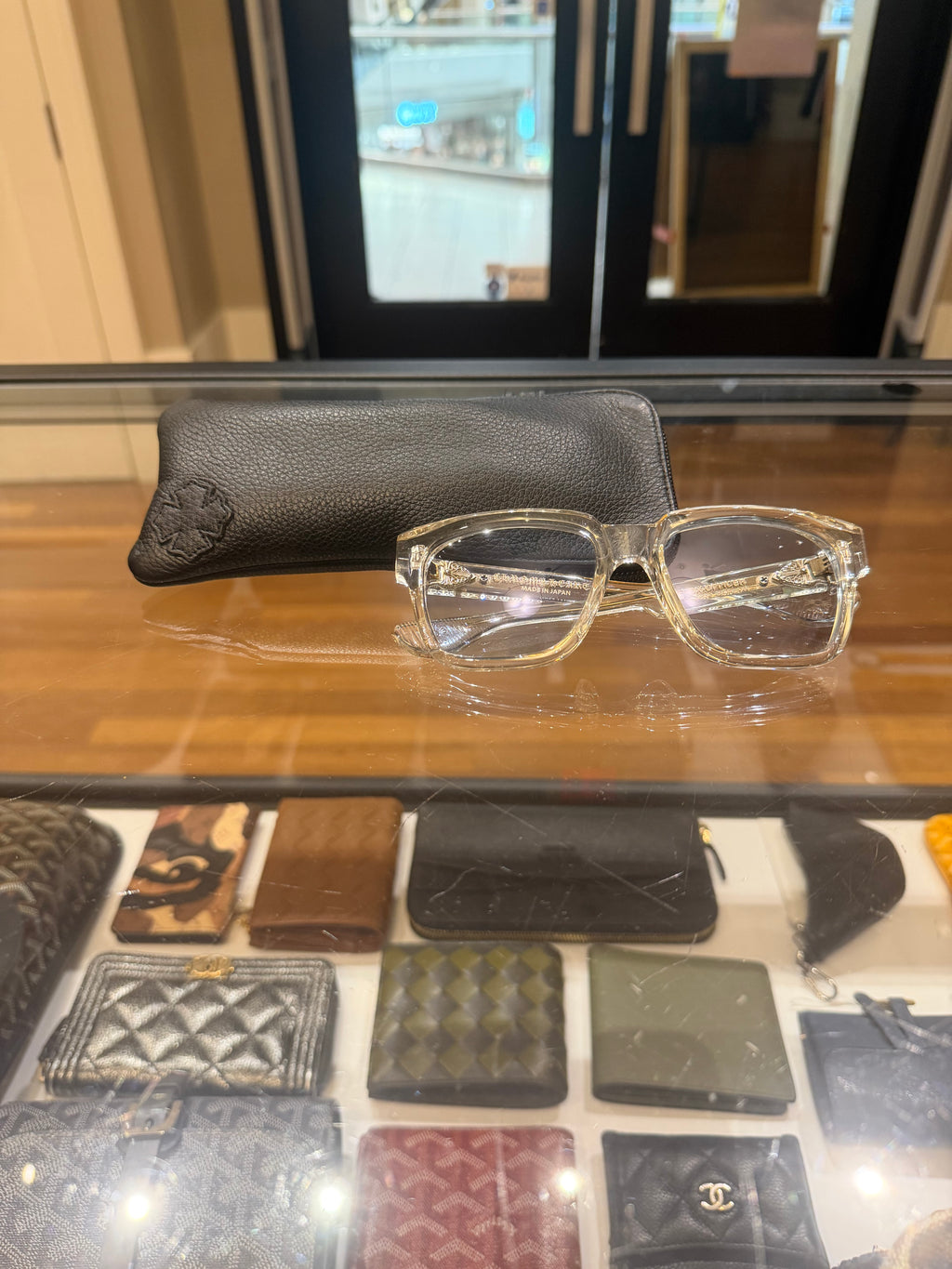Chrome Hearts Box Officer Glasses - Clear & Gold