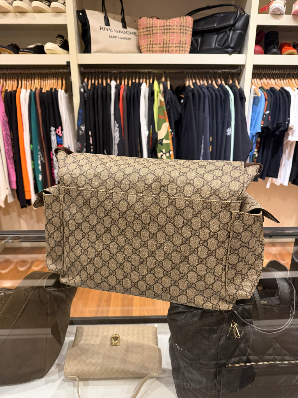 Gucci GG Supreme Canvas Diaper / Large Changing Bag