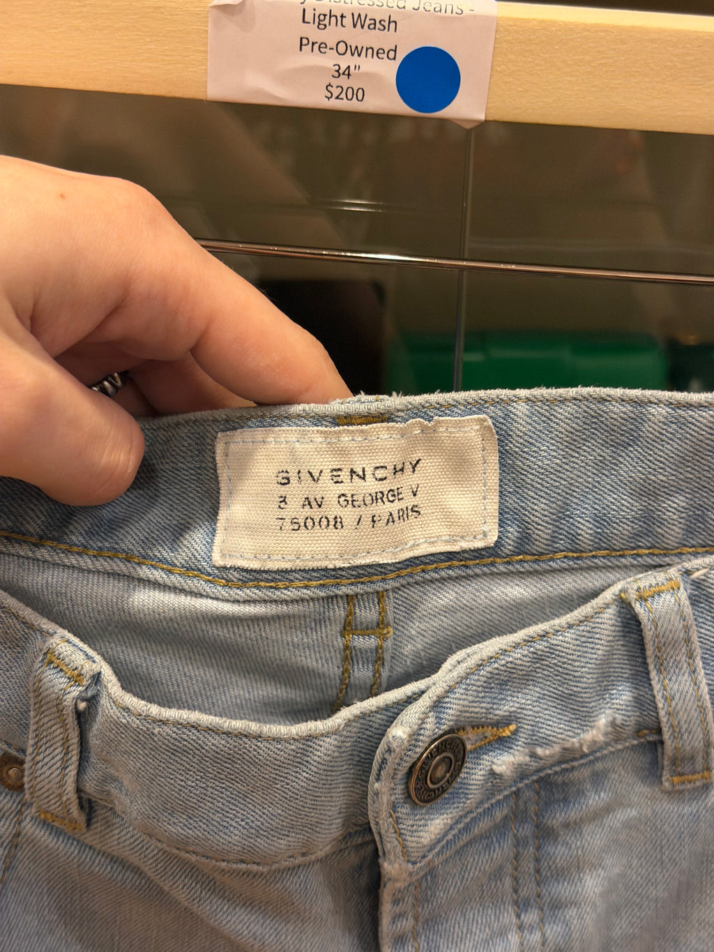 Givenchy Distressed Jeans - Light Wash