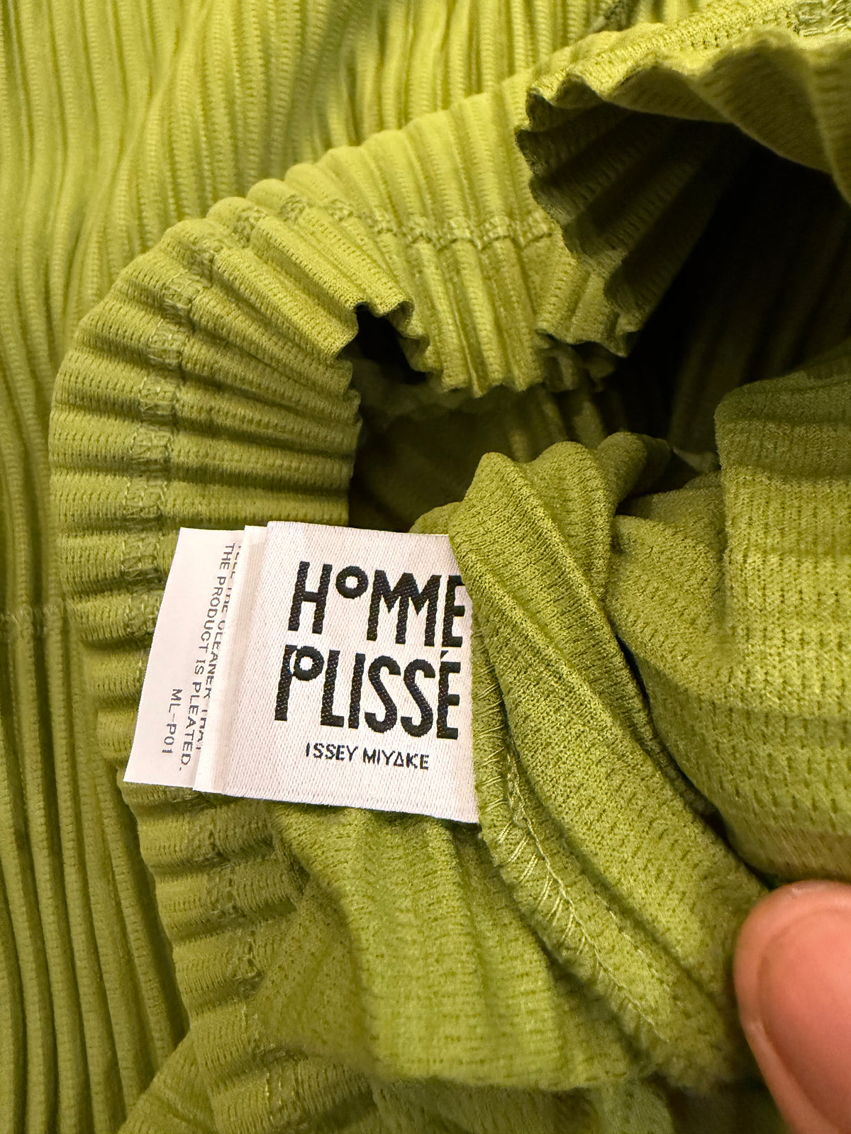 Issey Miyake Pleated Hoodie -
Green