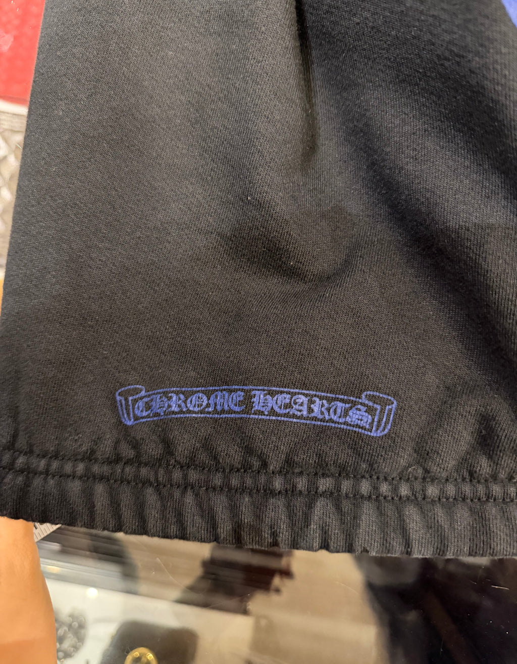 Chrome Hearts Vertical Logo Sweatpants - Black/Blue