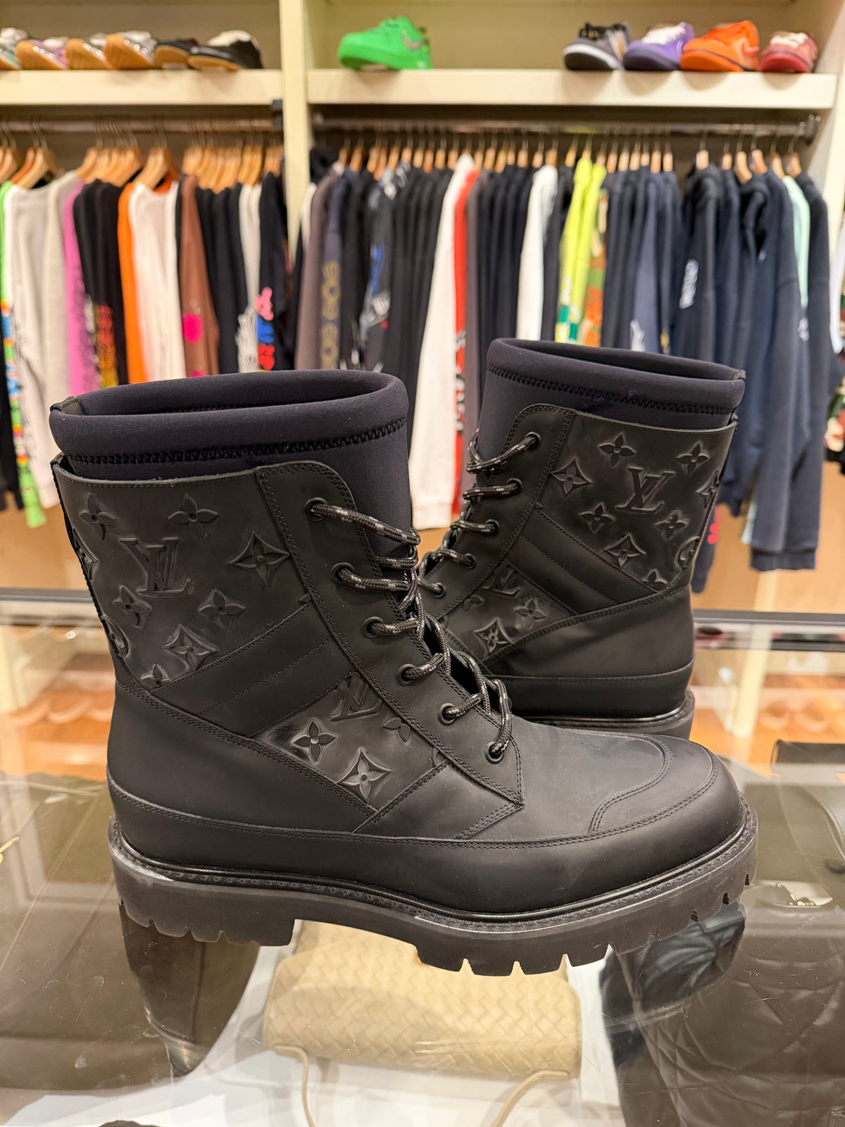 Louis Vuitton Landscape Ankle Boots - Embossed Monogram Black