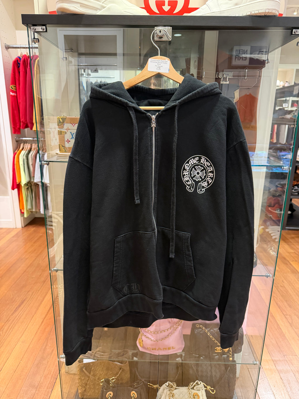 Chrome Hearts Miami Exlc. Horseshoe Zip Up Hoodie - Black
