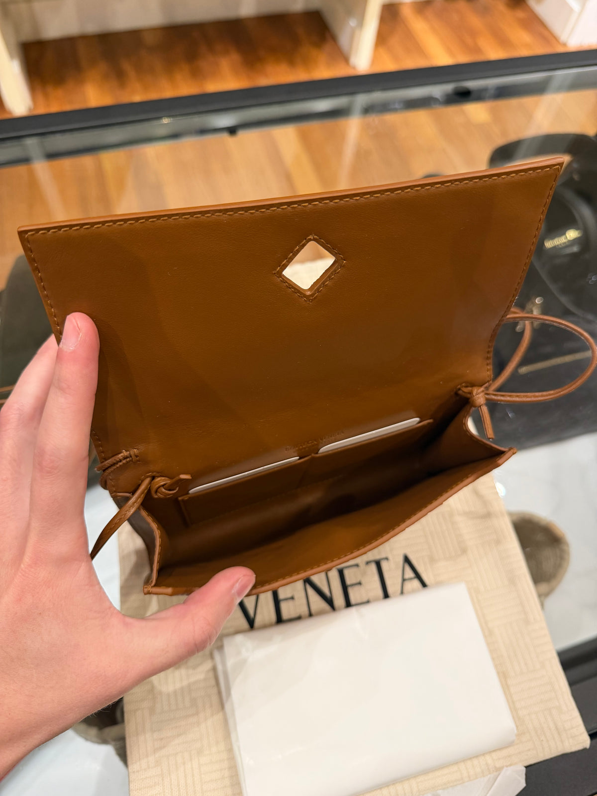 Bottega Veneta Andiamo Leather Shoulder Bag