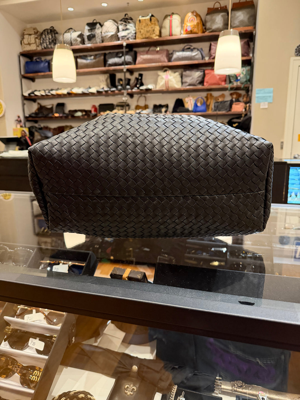 Bottega Veneta Large Pinacoteca Reversible Tote Bag - Black/Fondant