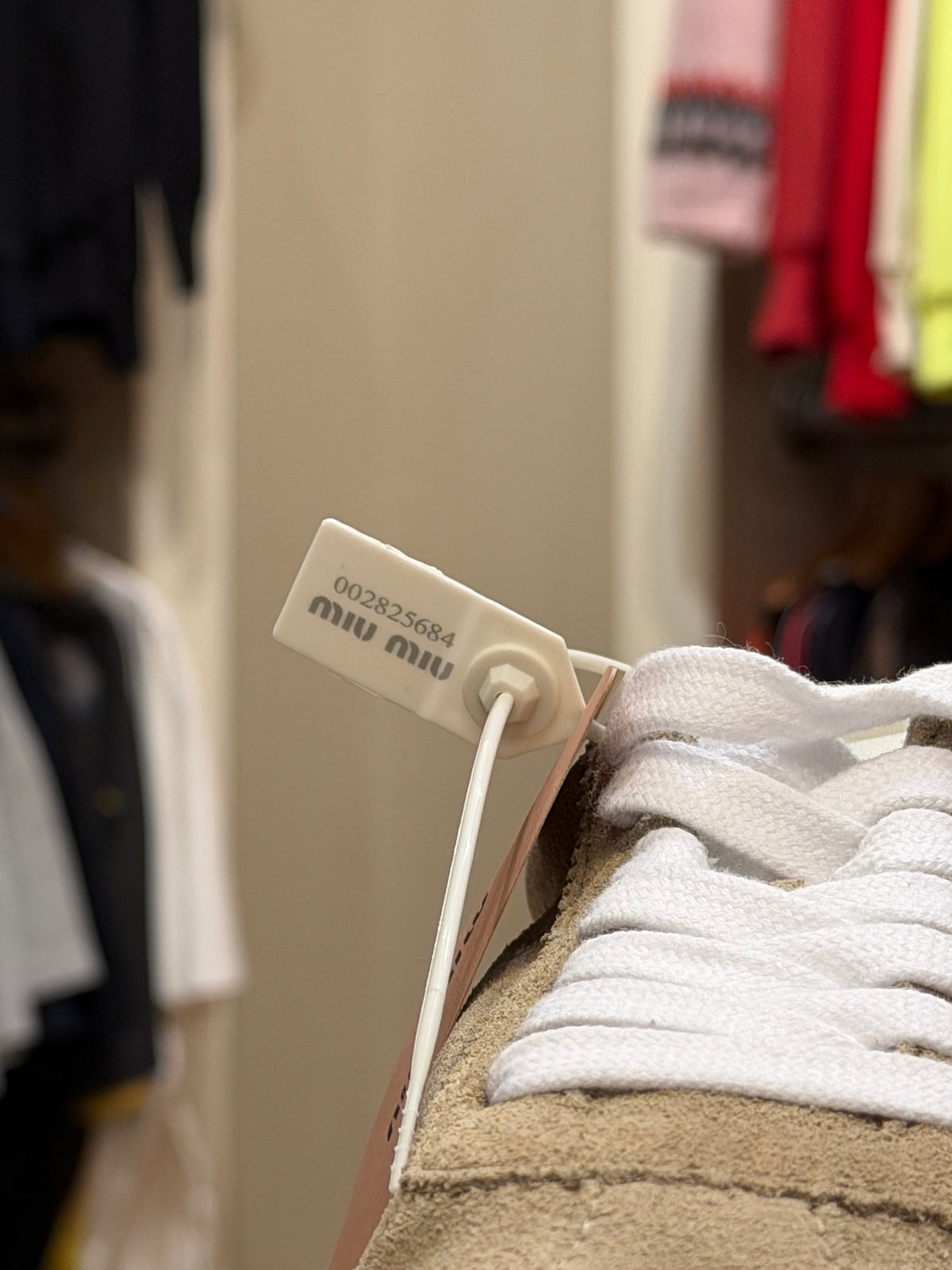 Miu Miu Plume Suede Sneakers - Desert Beige
