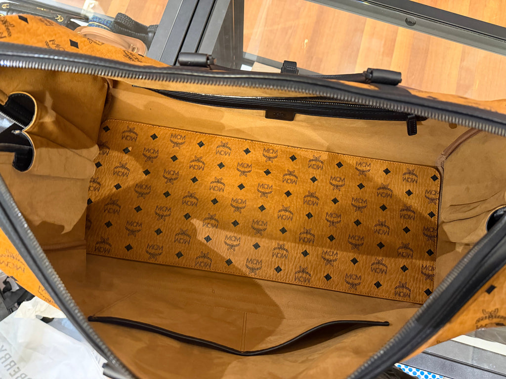 MCM Ottomar Weekender Bag - Orange / Black Trim