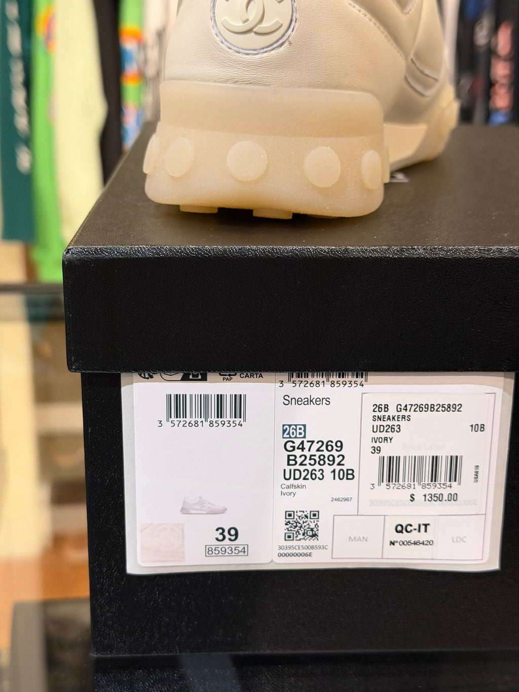 Chanel Calf Skin Trainers Ivory