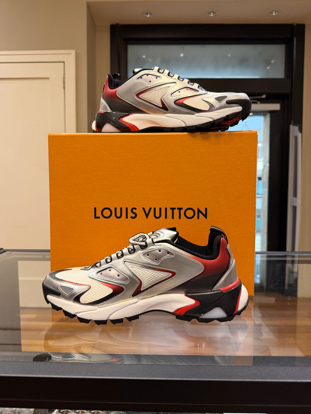 Louis Vuitton Runner Tactic Sneaker - Red/Silver