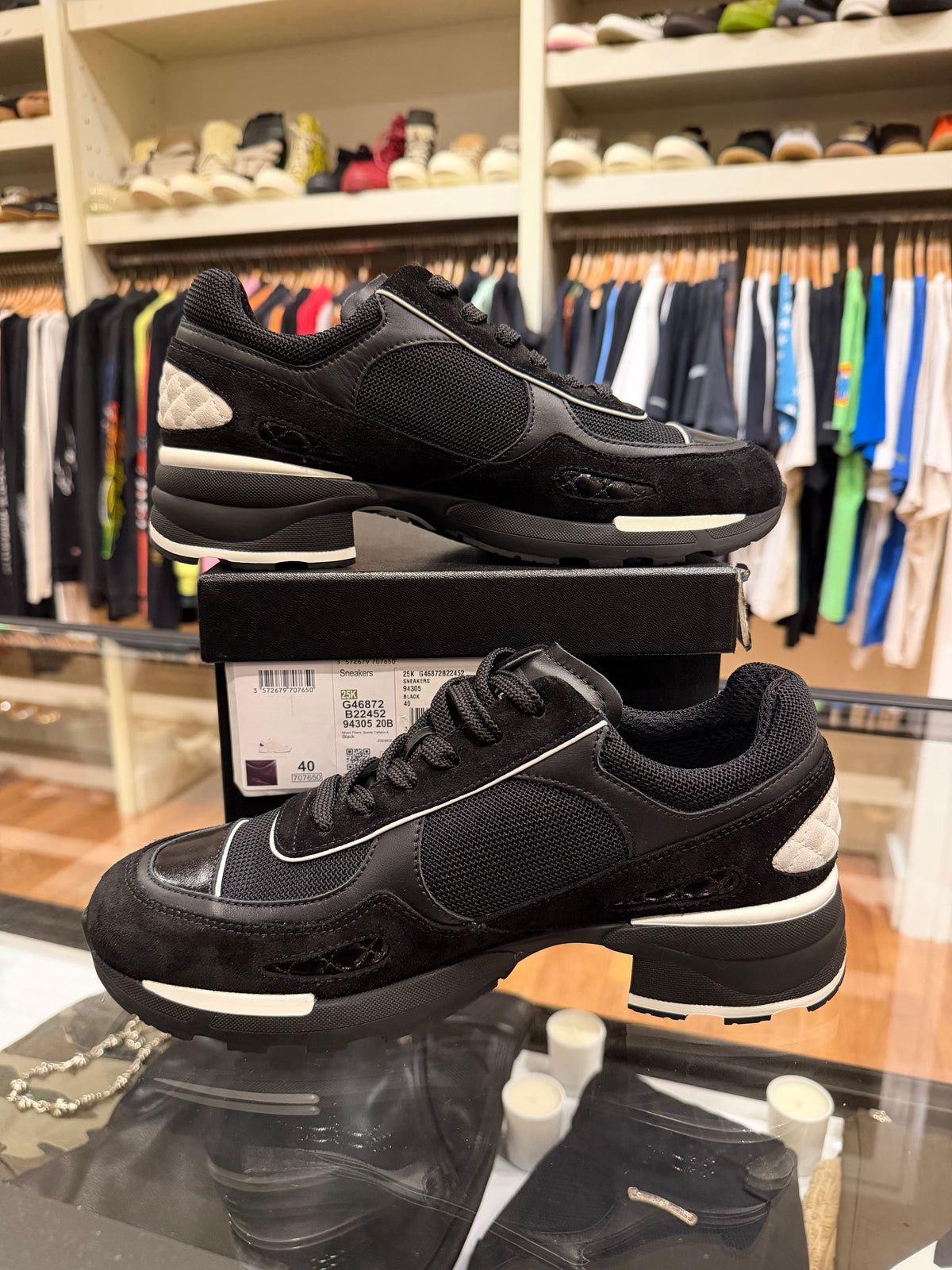 Chanel Heel Sneakers - Black