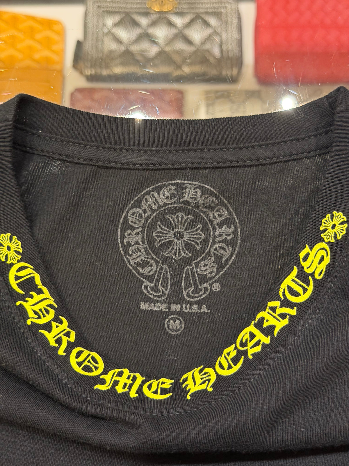 Chrome Hearts Neon Neck Print Tee - Black