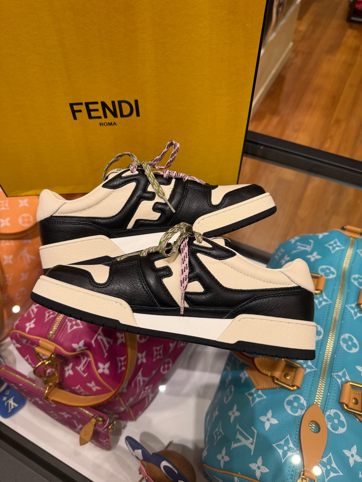 Fendi Match FF Low Top Sneakers - Black/White