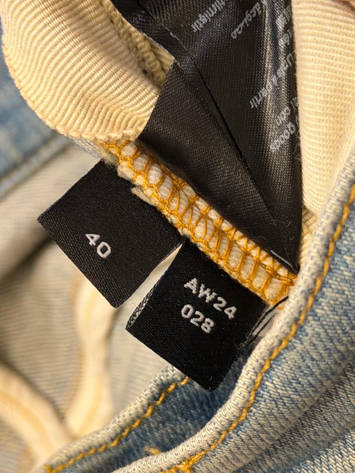 Amiri MX1 Leopard Velour Patch Denim Jeans