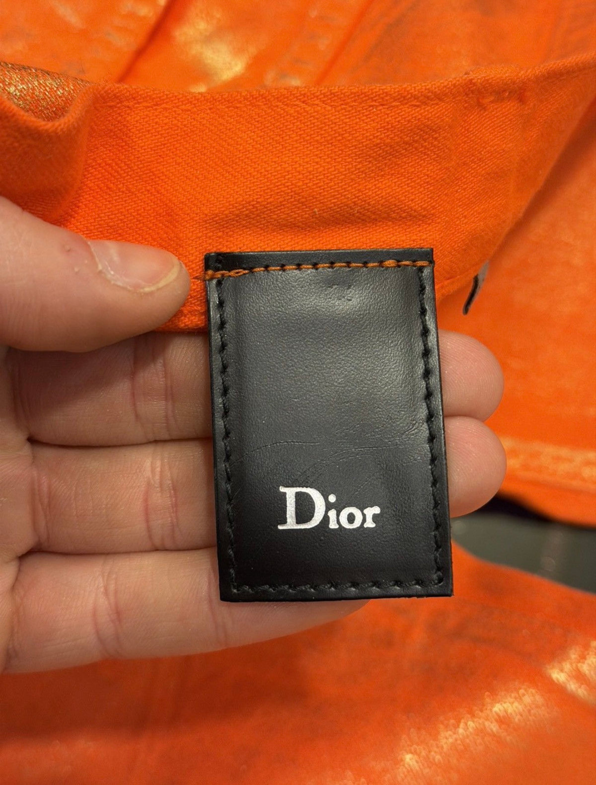 Dior ‘Planisphere’ Denim Jeans - Orange