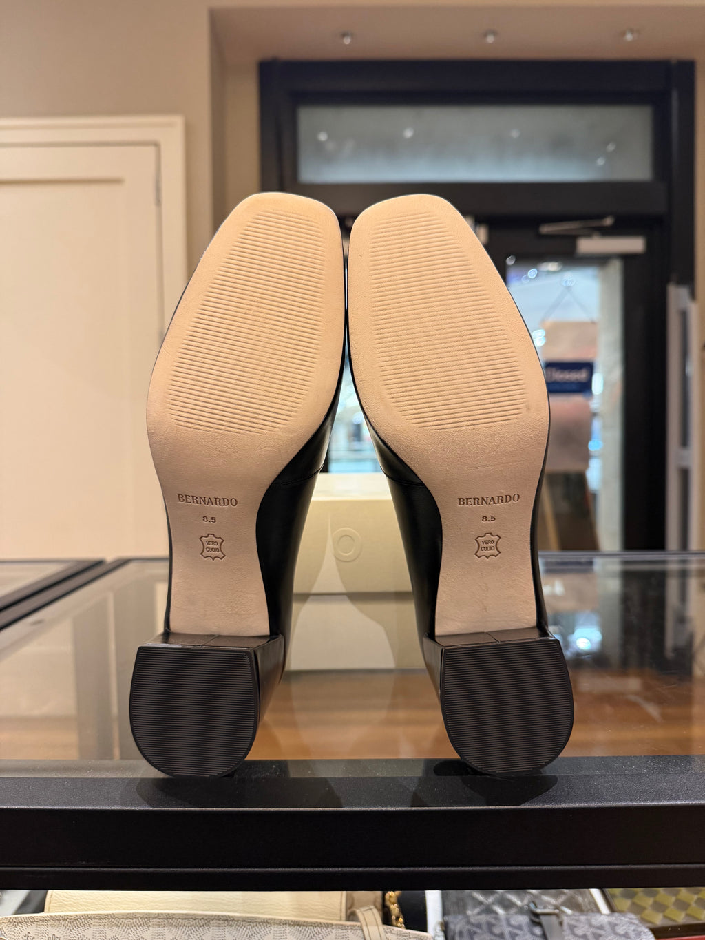 Bernardo 50mm Amelie Leather Mary Jane Pumps