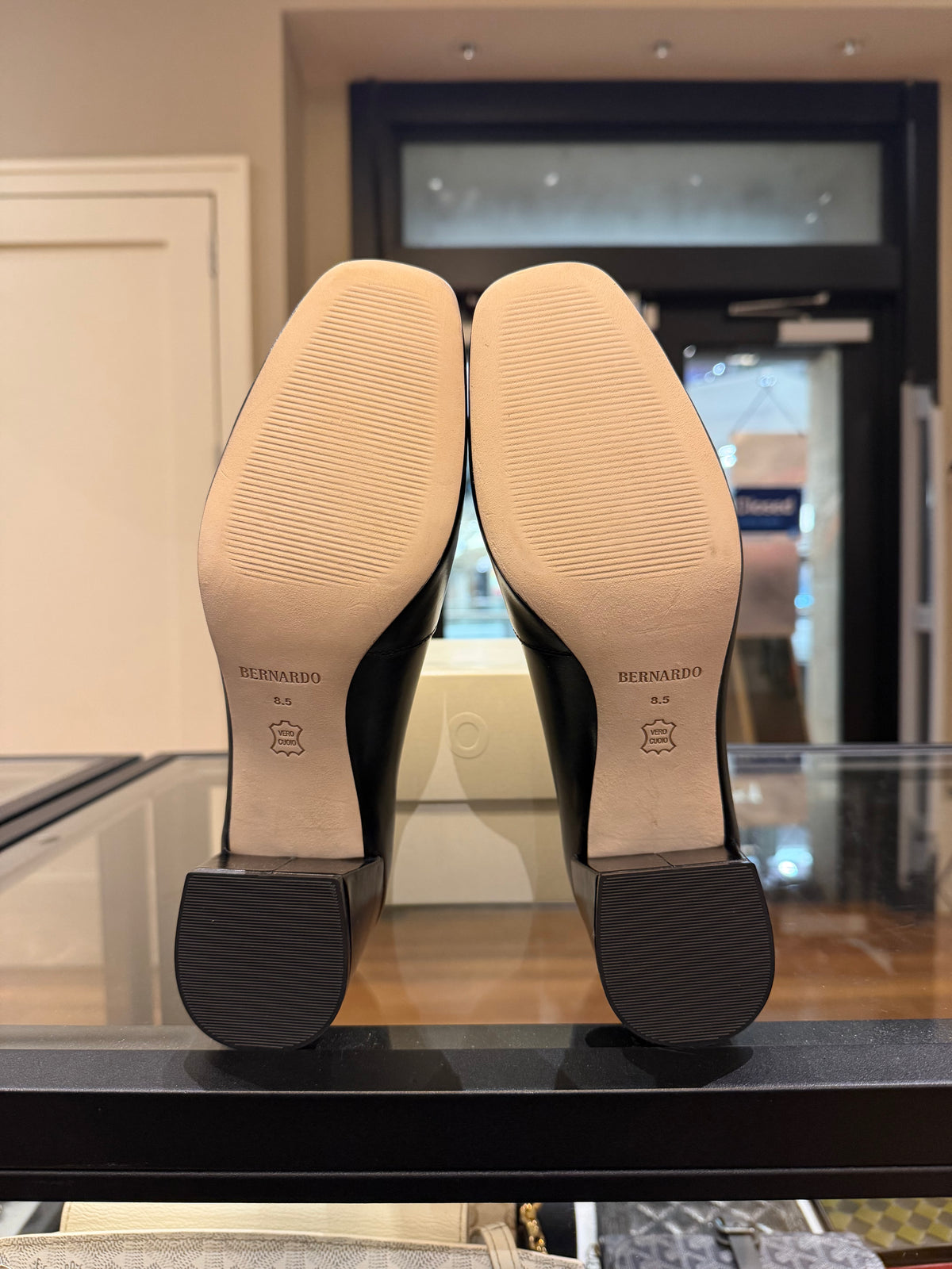 Bernardo 50mm Amelie Leather Mary Jane Pumps