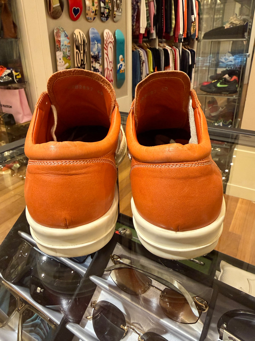 Rick Owens Vintage Low - Orange Leather