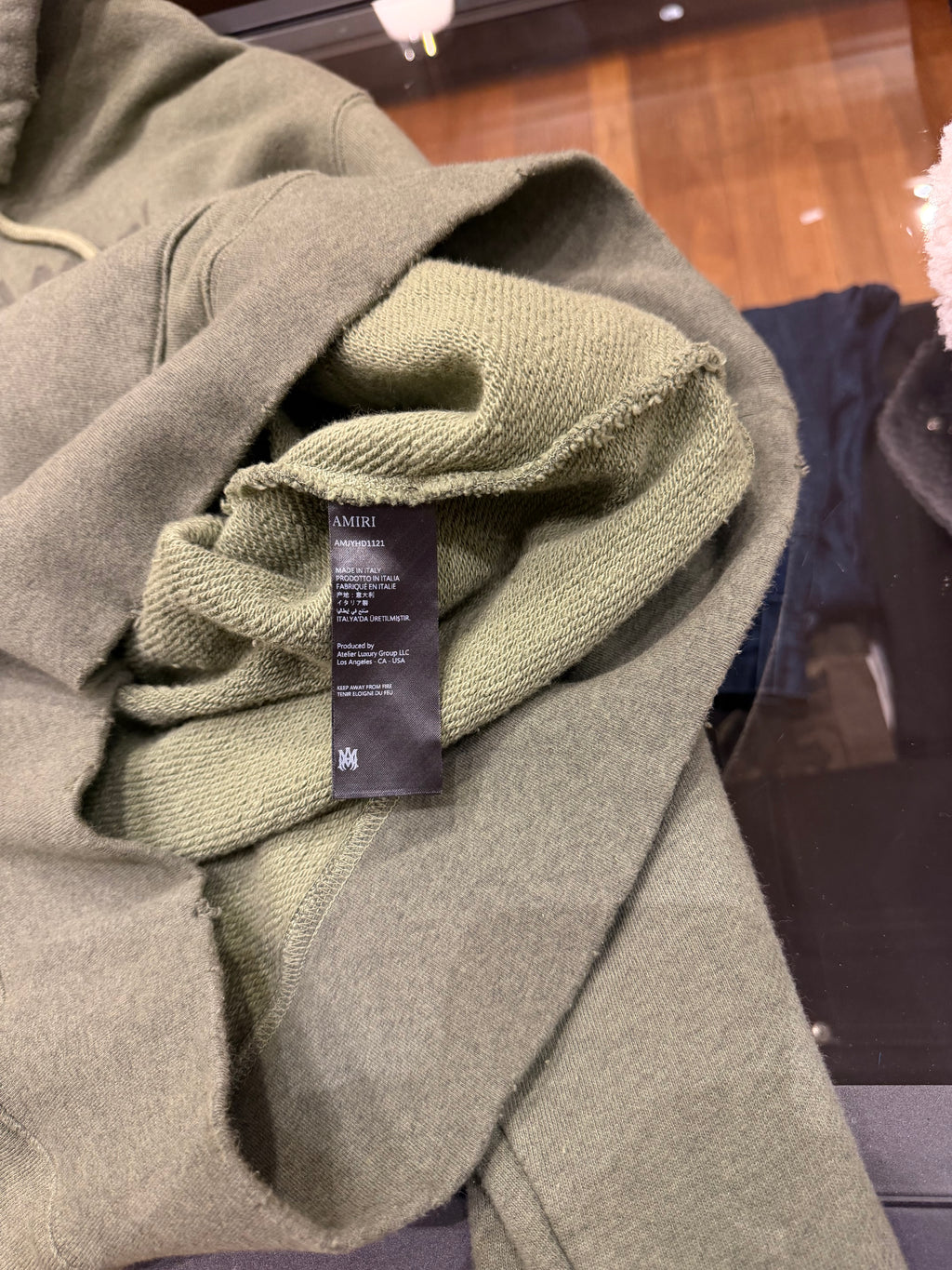 Amiri stencil logo oversized hoodie
