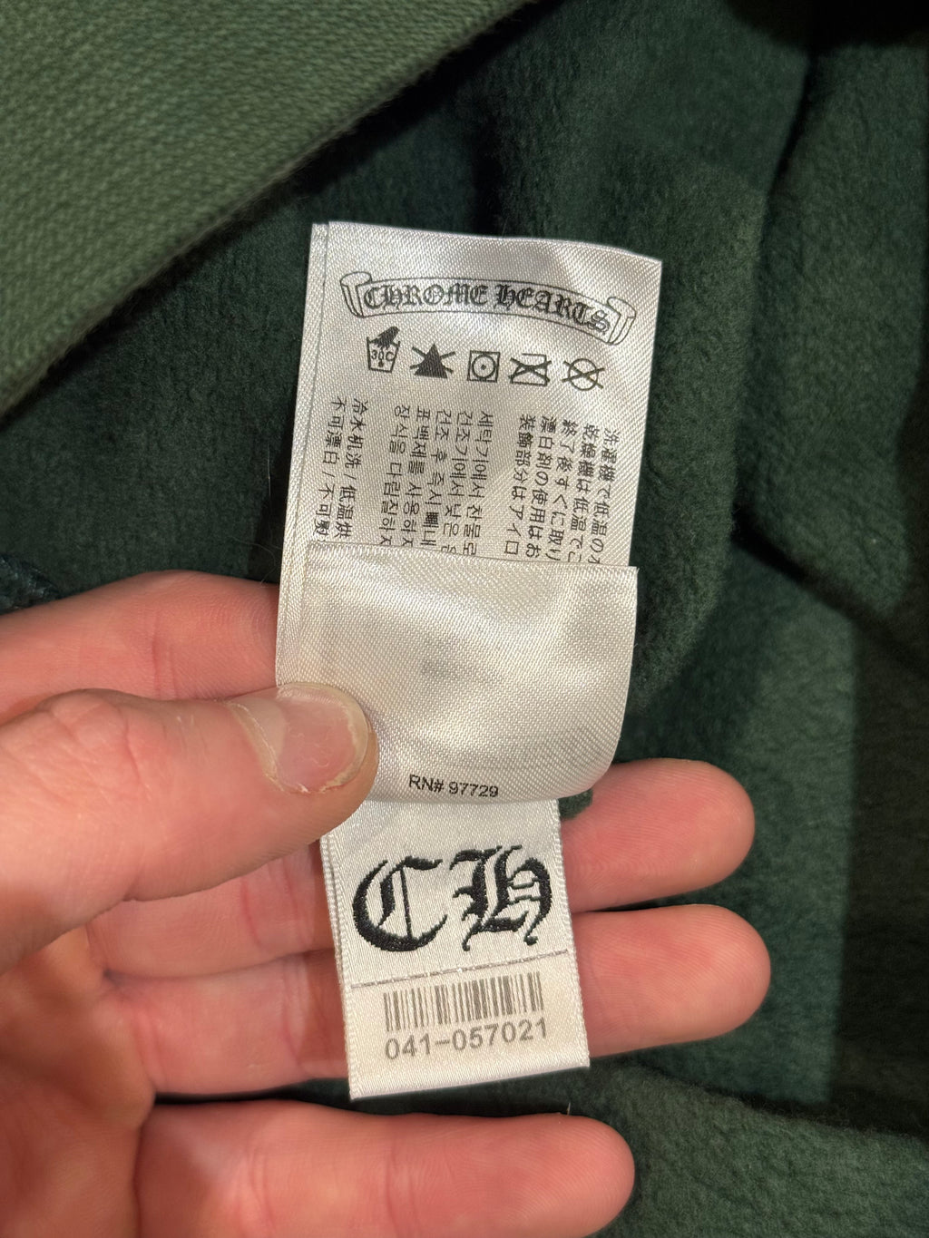 Chrome Hearts Online Exclusive T Bar Hoodie - Green/Orange