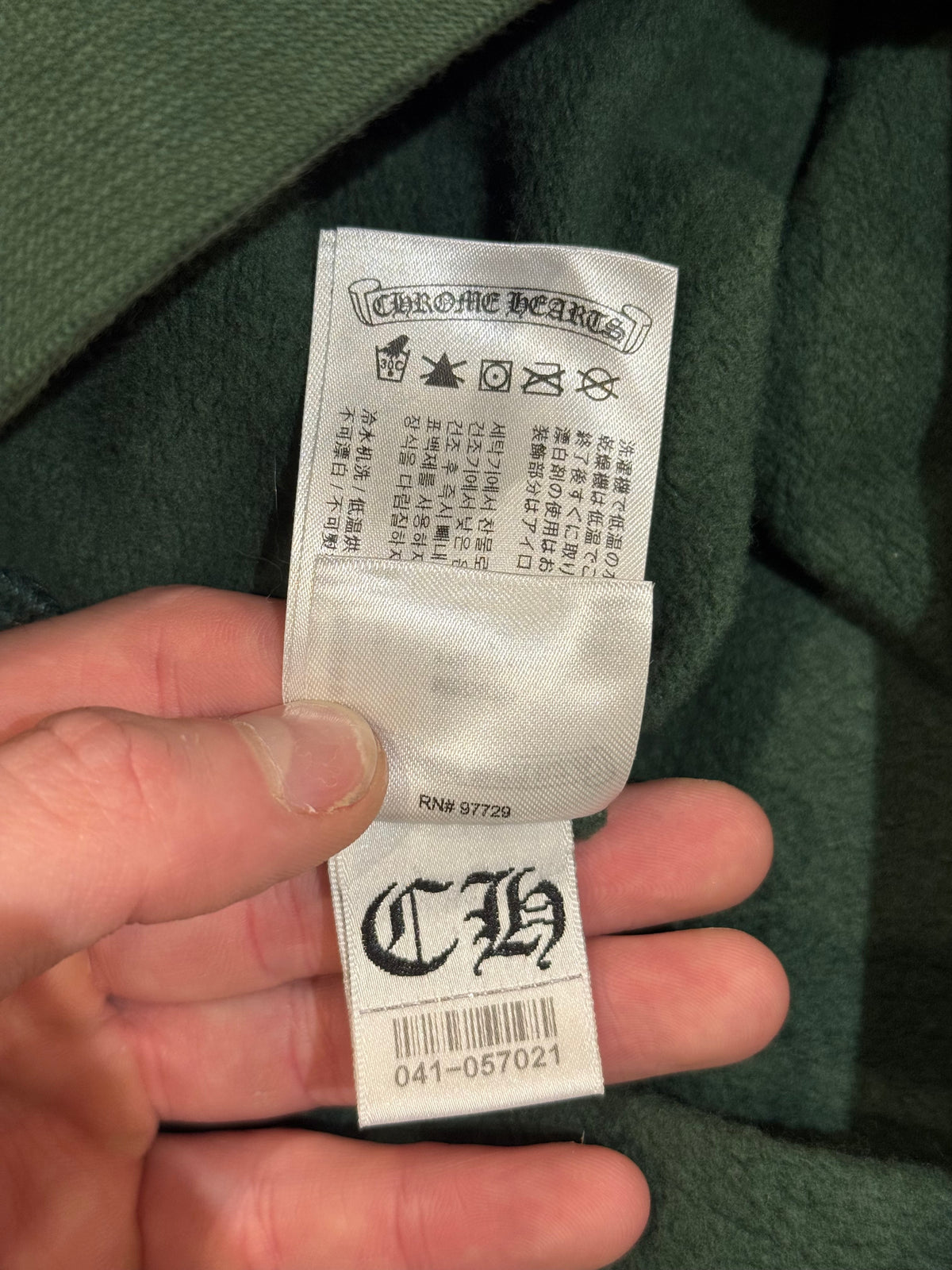 Chrome Hearts Online Exclusive T Bar Hoodie - Green/Orange