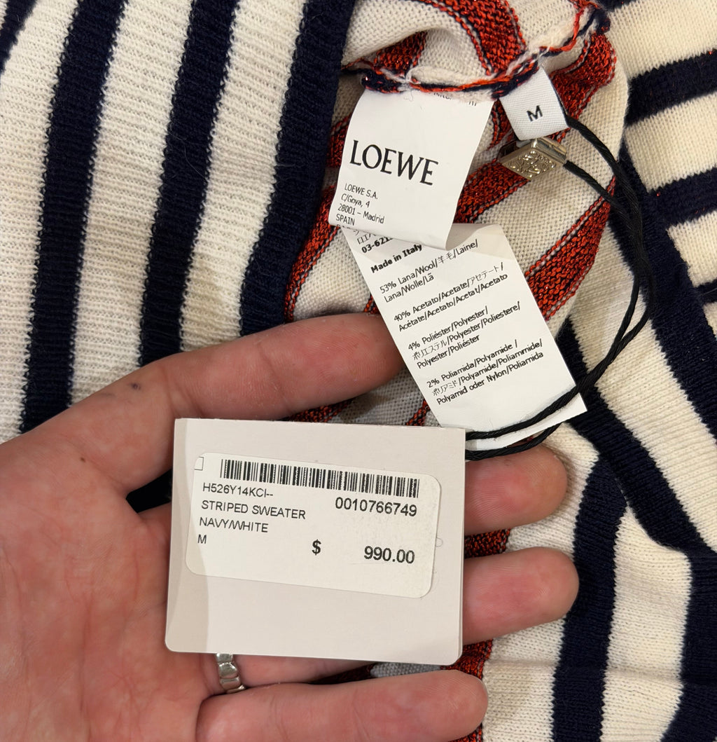 Loewe Logo Striped Sweater
