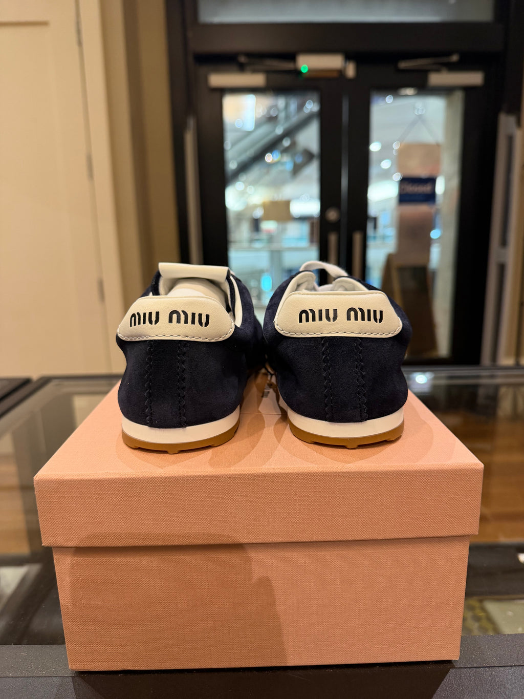 Miu Miu Plume Suede Sneakers