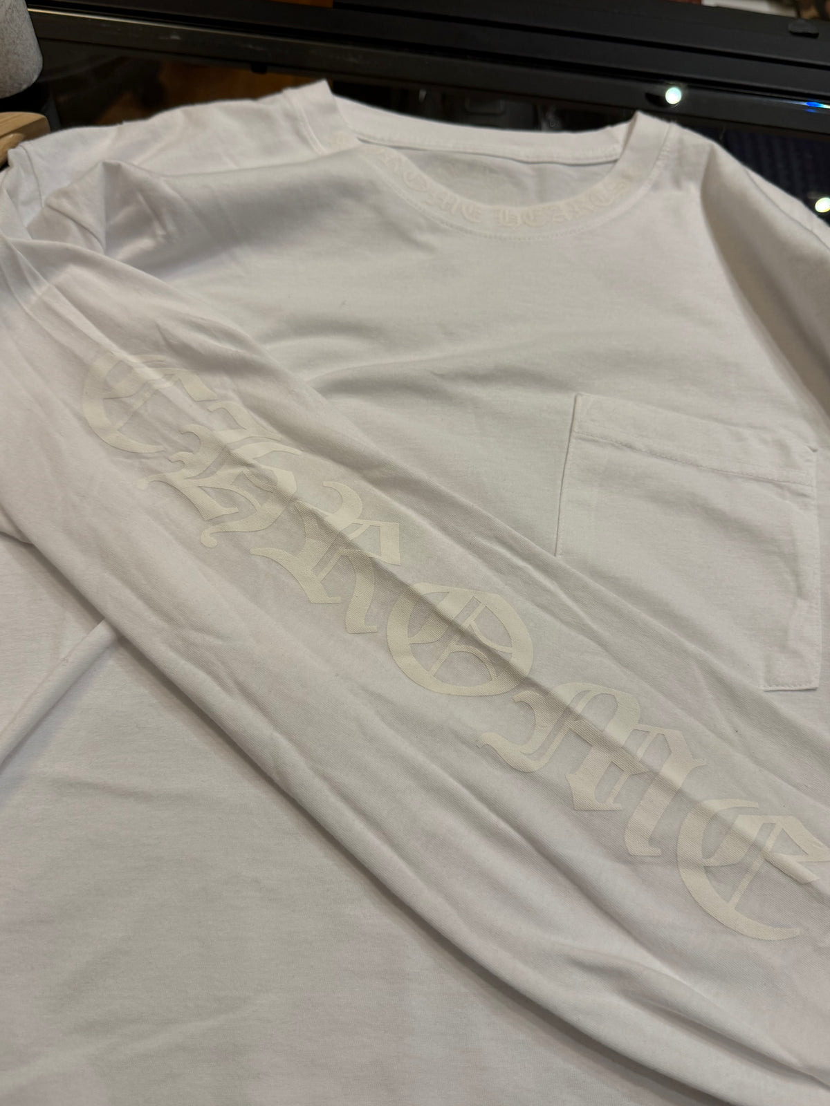 Chrome Hearts Neck Logo LS - White