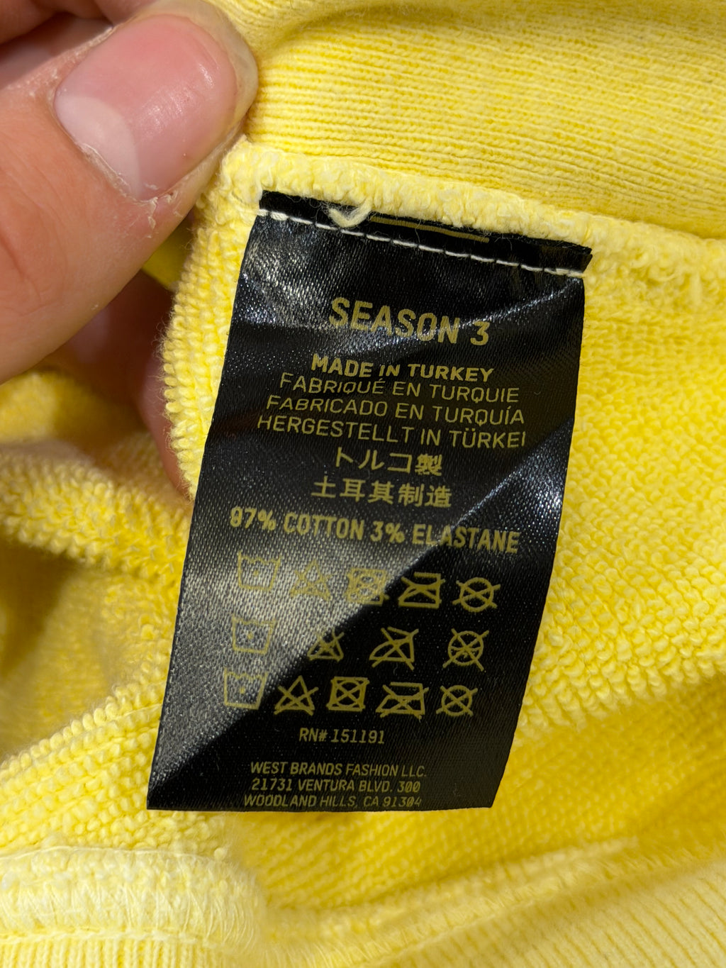 Yeezy Season 3 Fleece Crewneck - God Sun Yellow