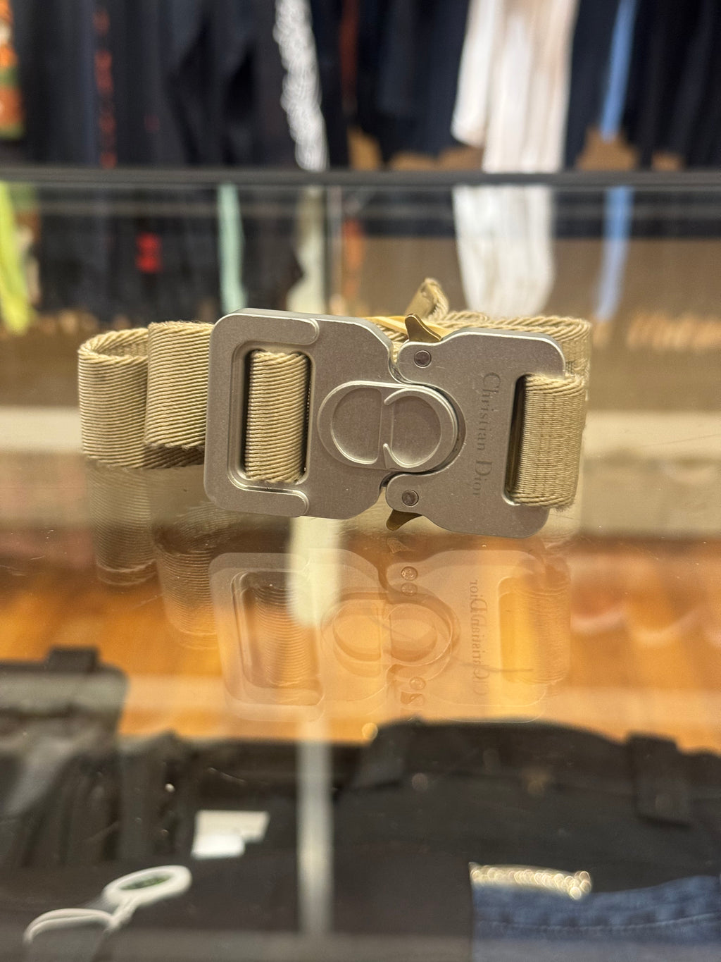 Christian Dior Homme x Alyx Rollercoaster Buckle Belt - Beige