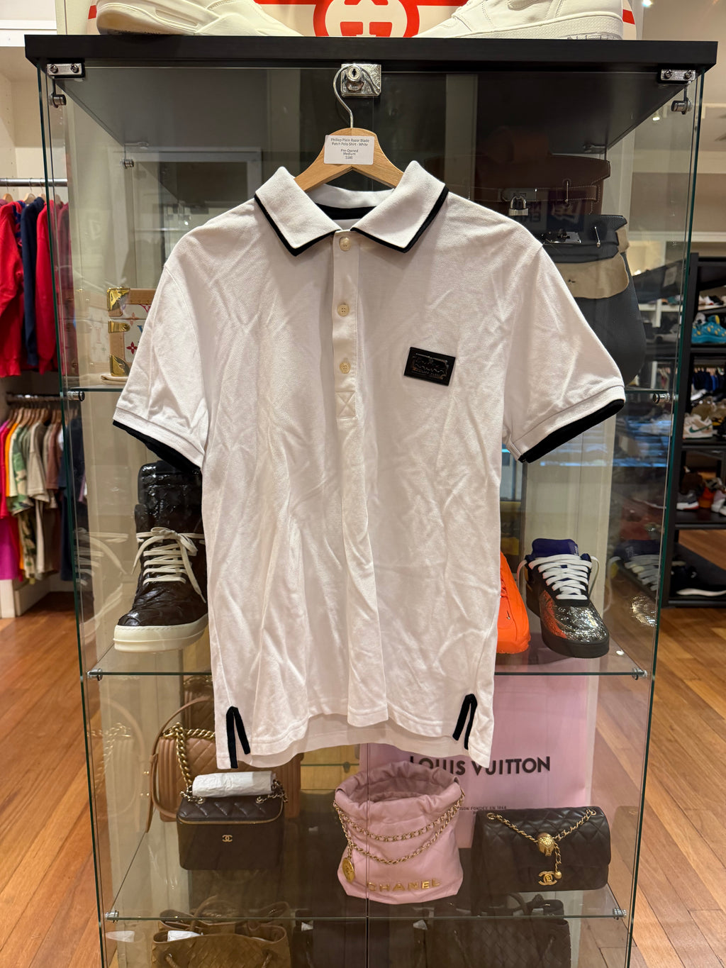 Phillep Plein Razor Blade Patch Polo Shirt - White
