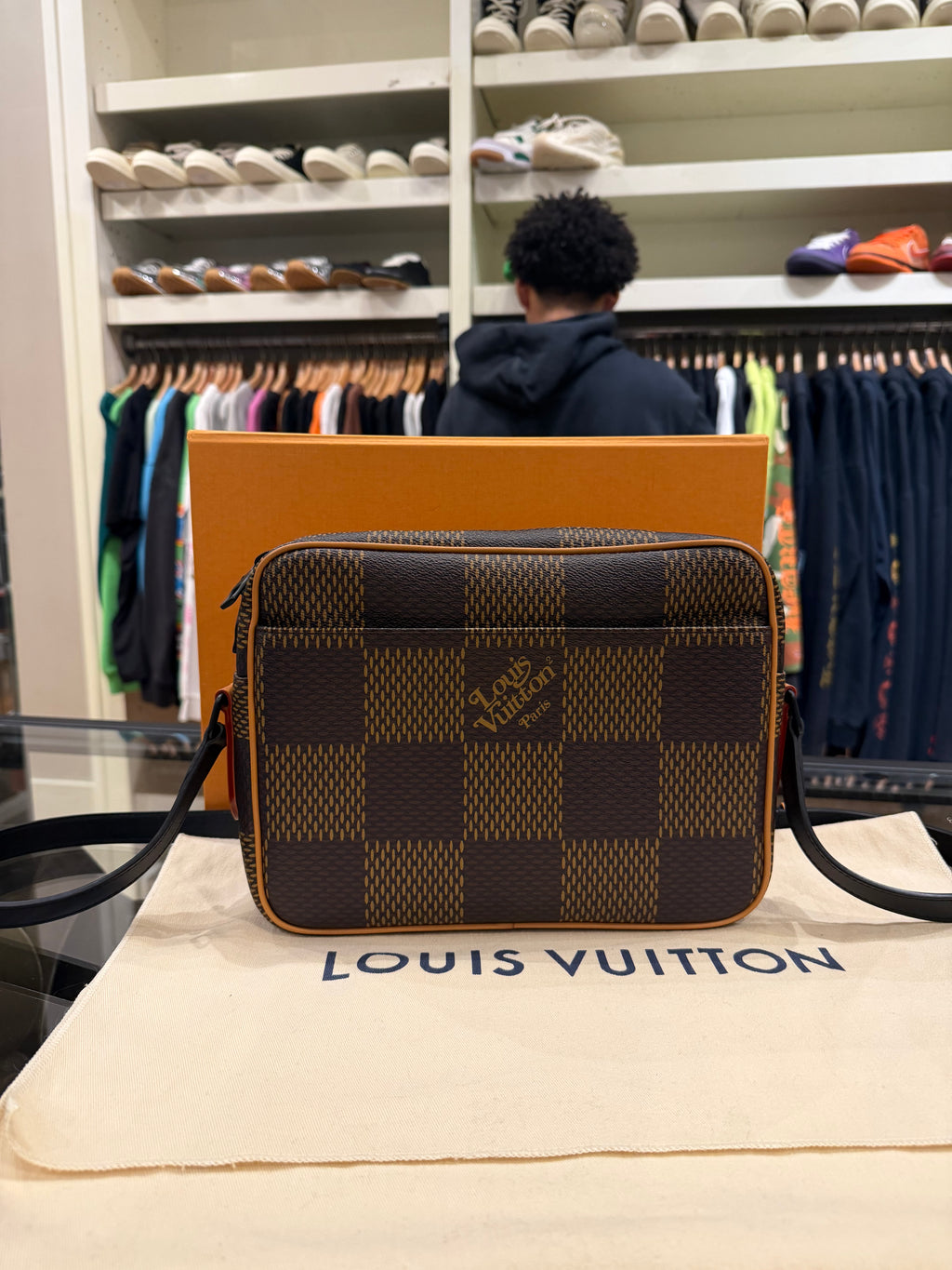 Louis Vuitton x NIGO Giant Damier Ebene Monogram Nil Messenger Bag