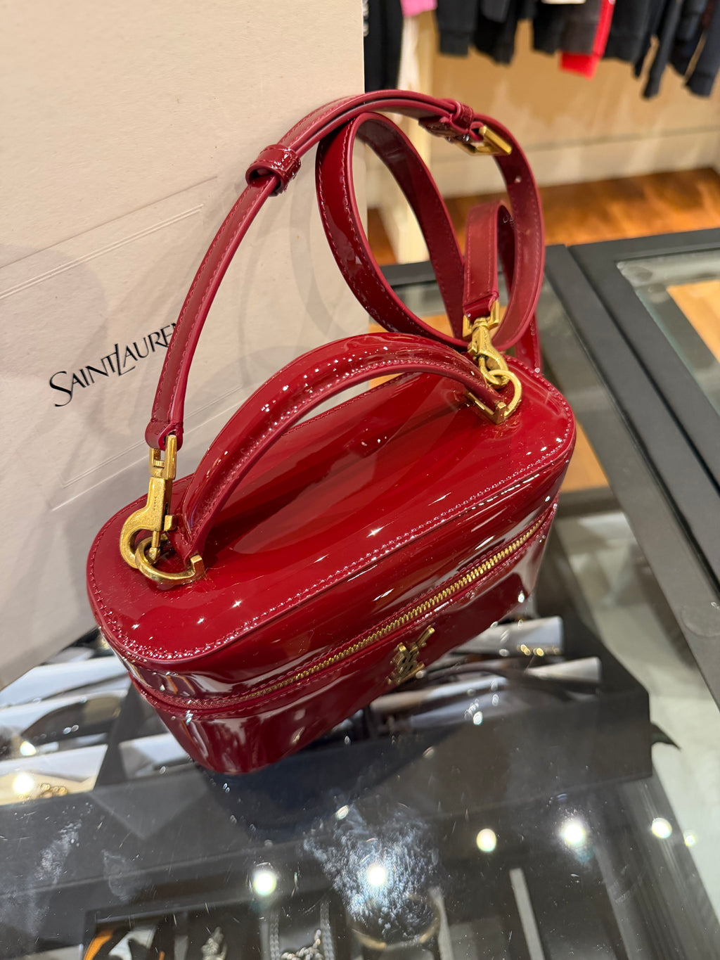 Saint Laurent Gaby Vanity Bag - Red